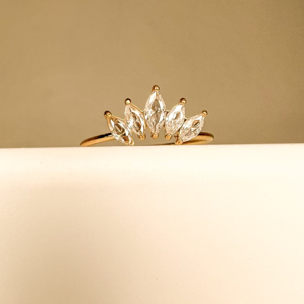 Marquise Crown Ring