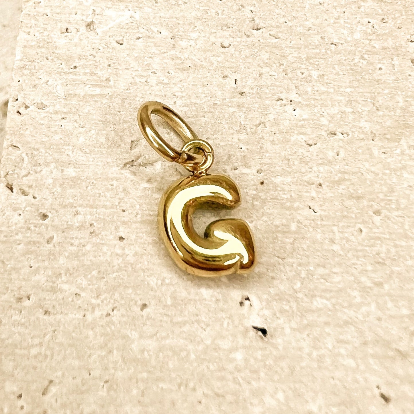 ABC Puff Pendant (Gold)