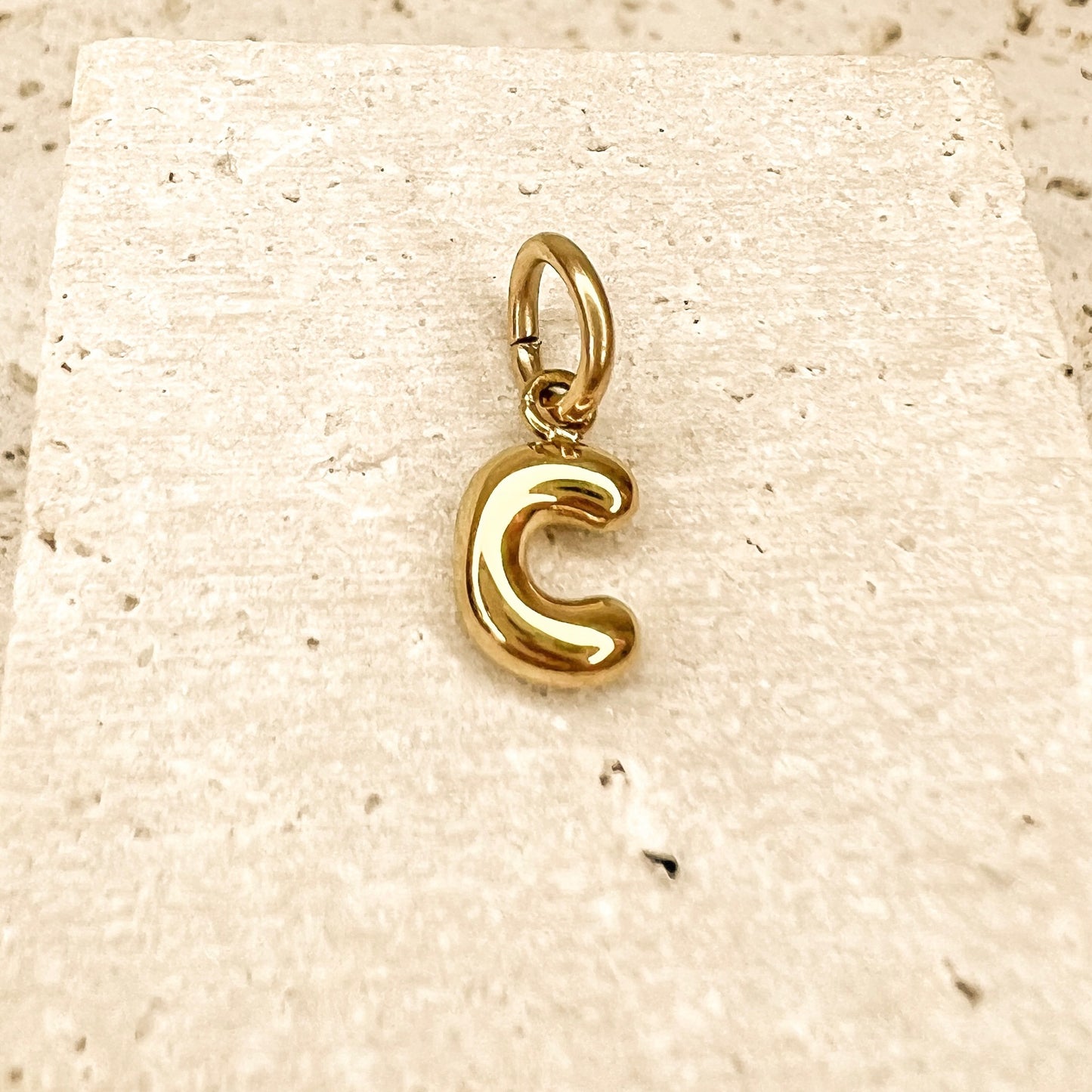 ABC Puff Pendant (Gold)