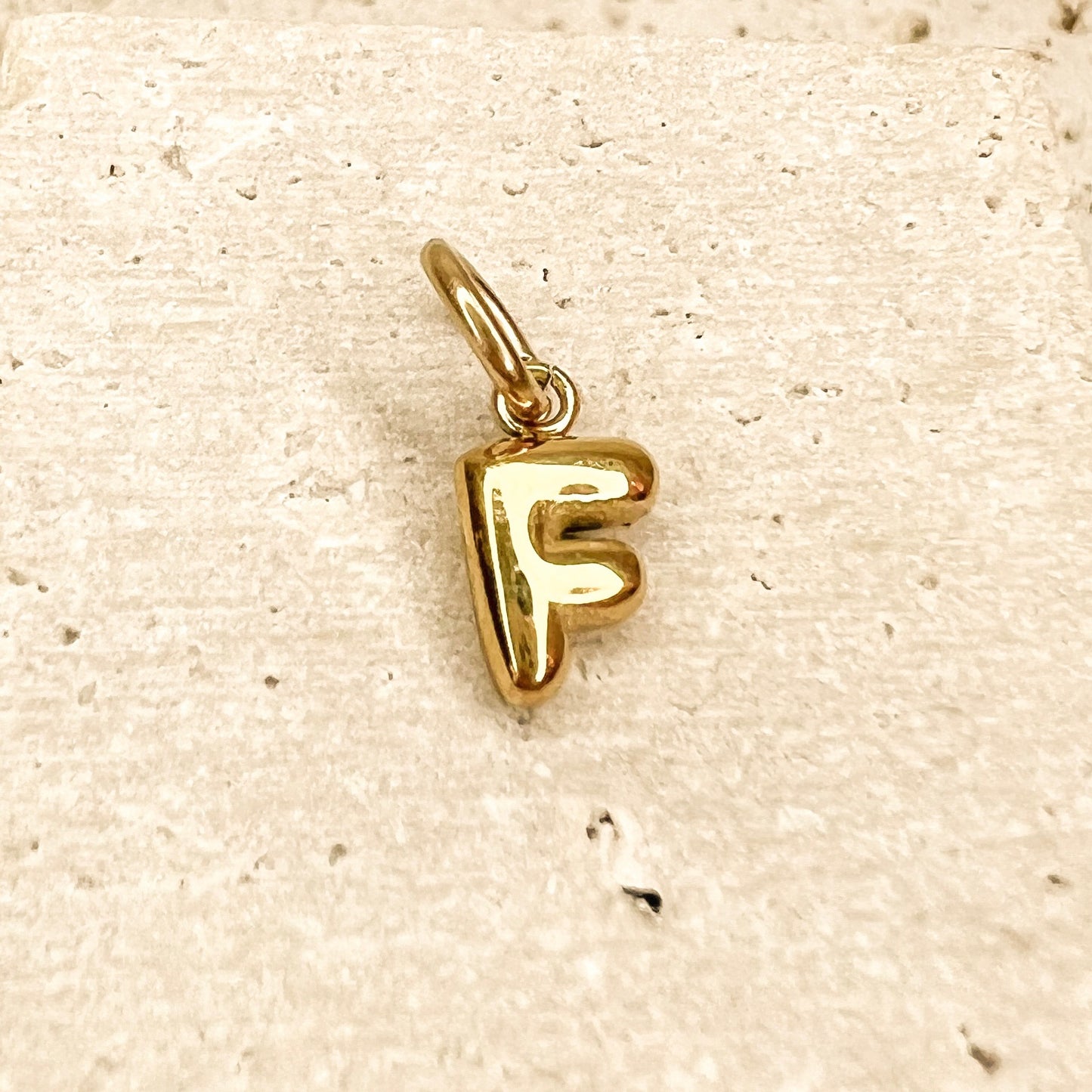 ABC Puff Pendant (Gold)