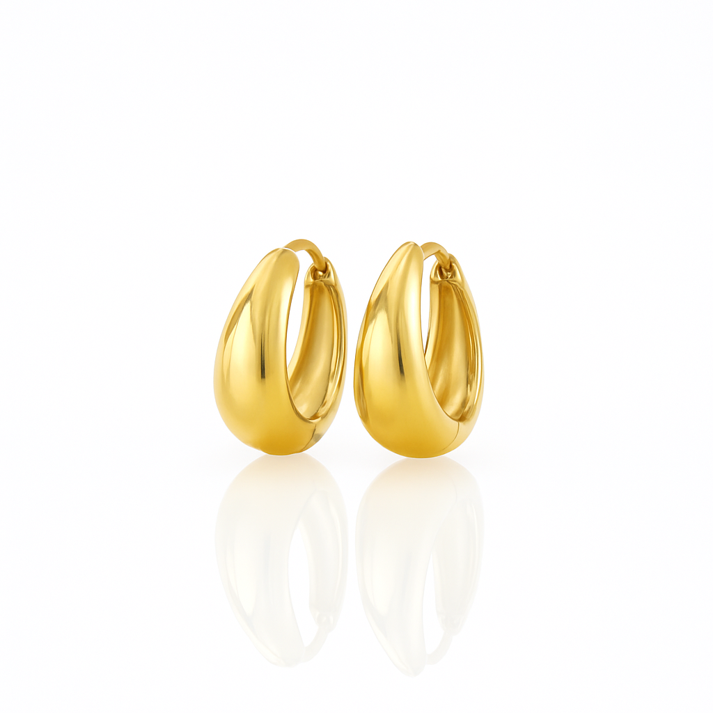 Golden Wave Hoops