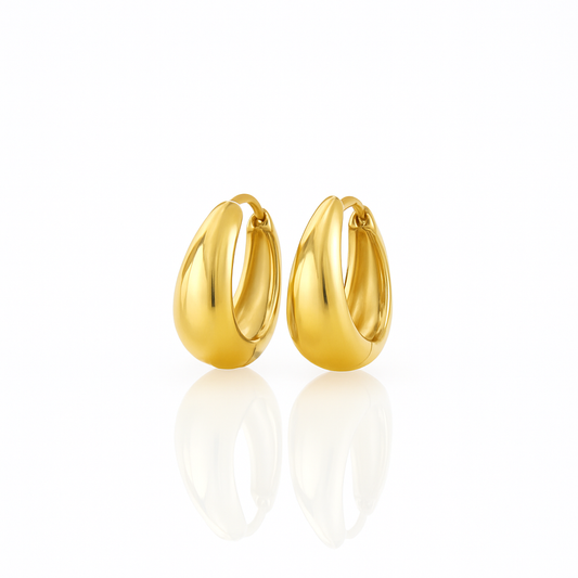 Golden Wave Hoops