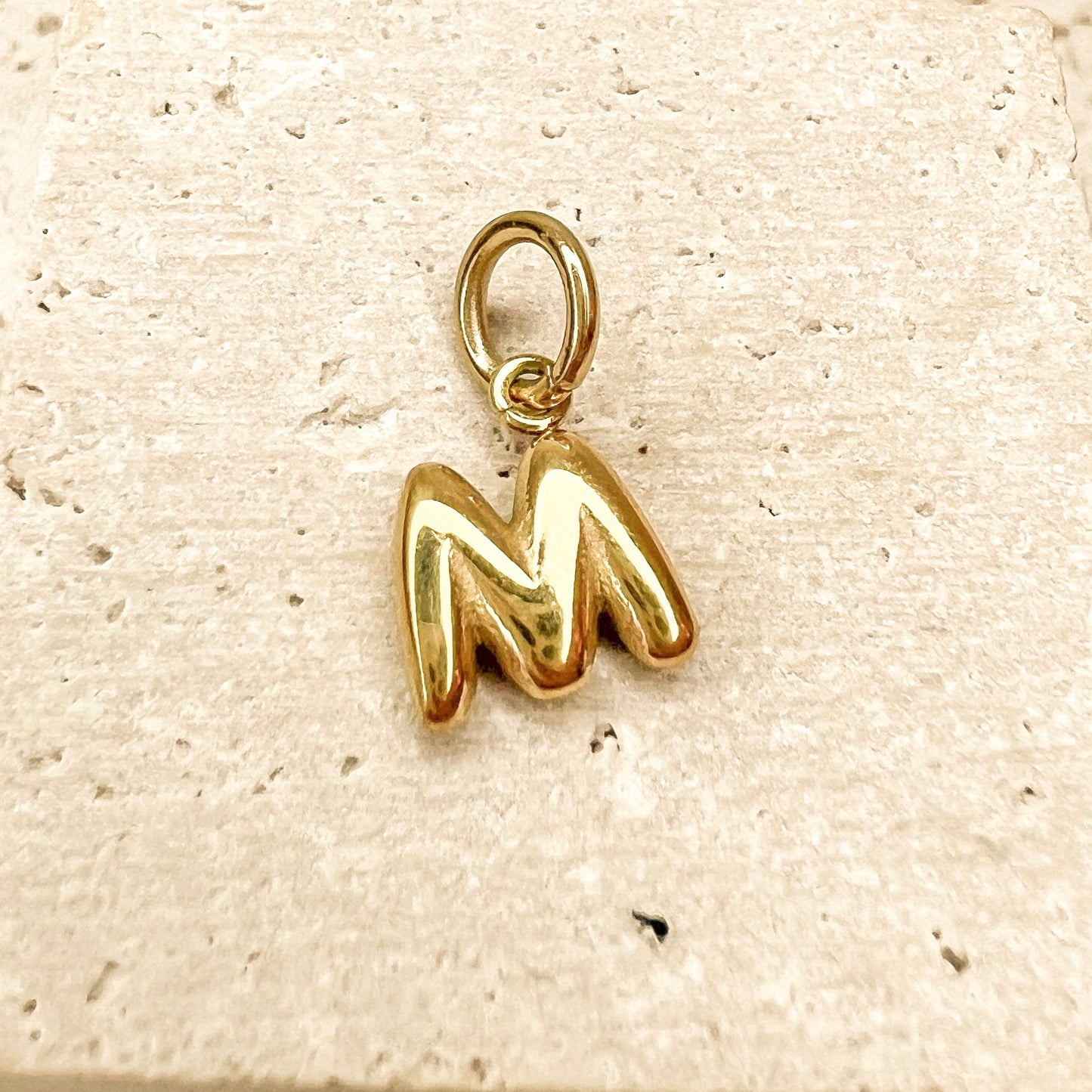 ABC Puff Pendant (Gold)