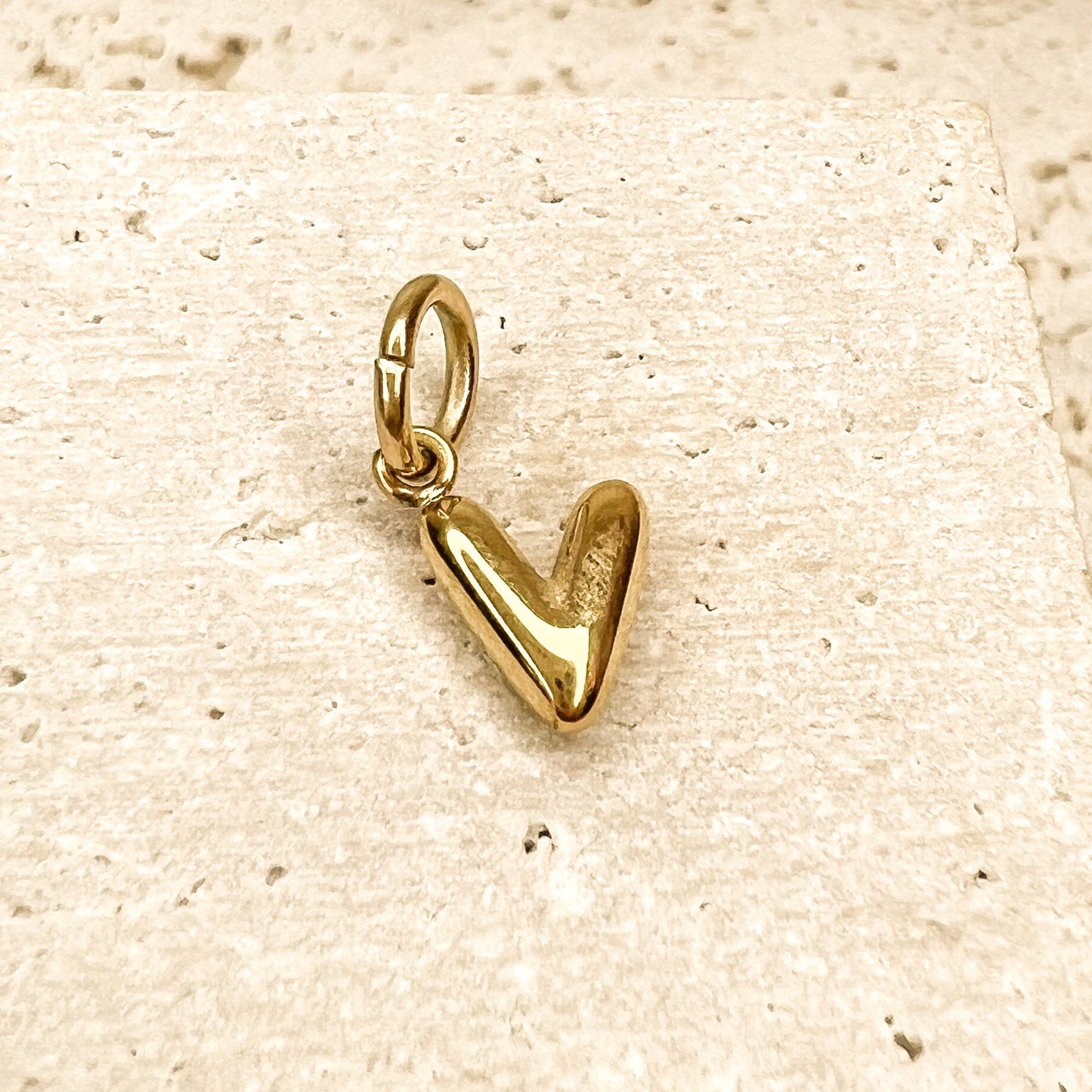 ABC Puff Pendant (Gold)
