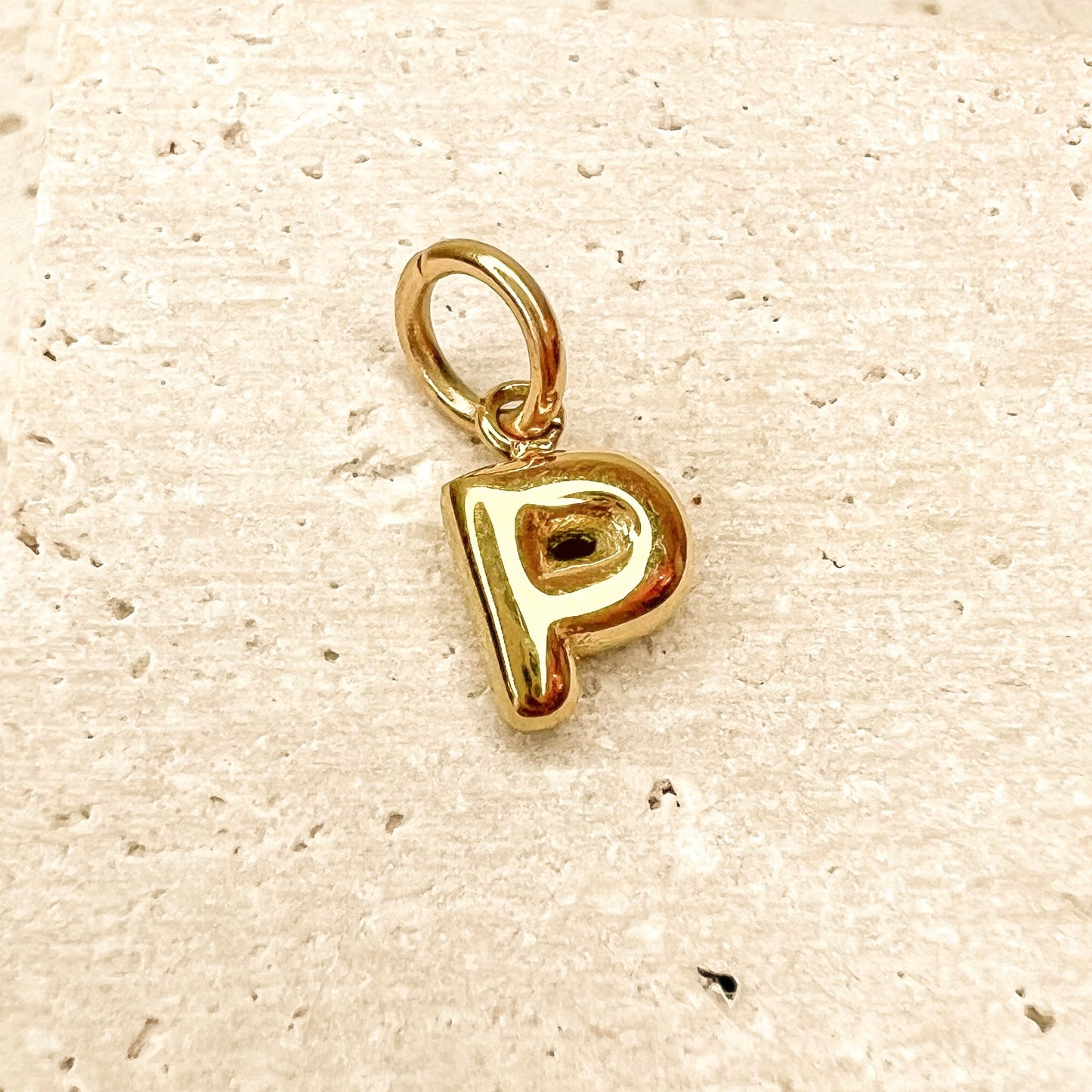 ABC Puff Pendant (Gold)