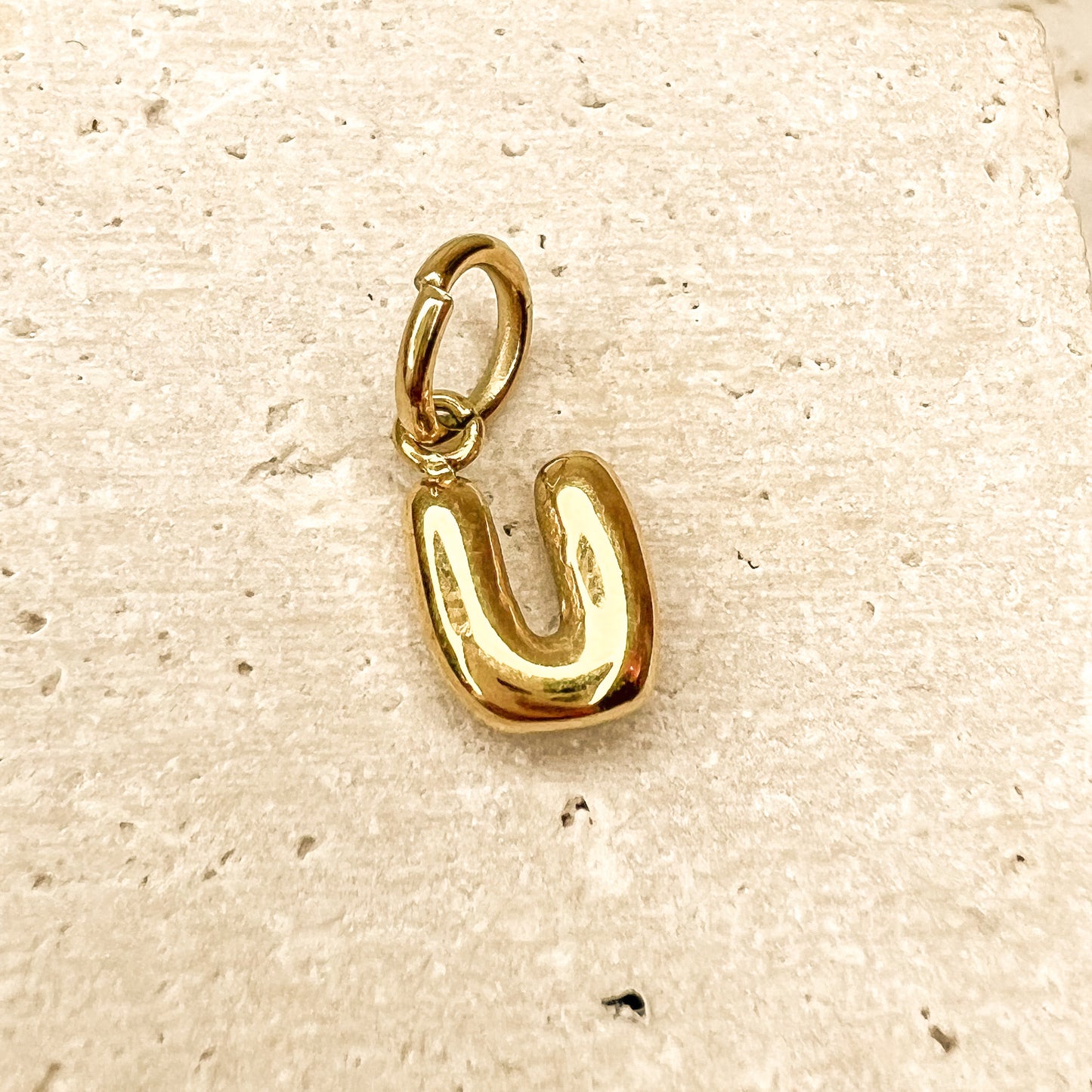 ABC Puff Pendant (Gold)