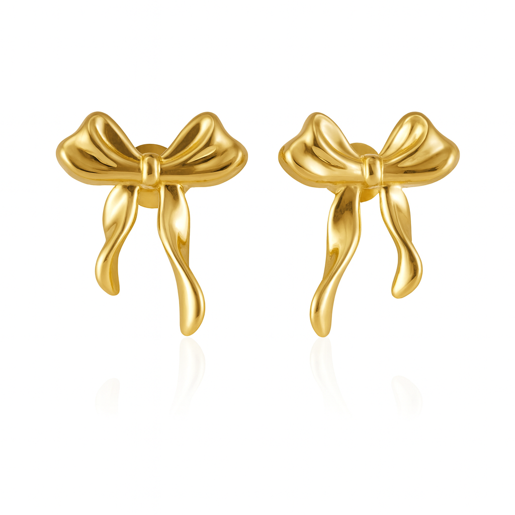 Golden Bow Studs