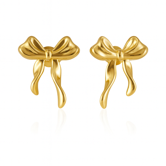 Golden Bow Studs