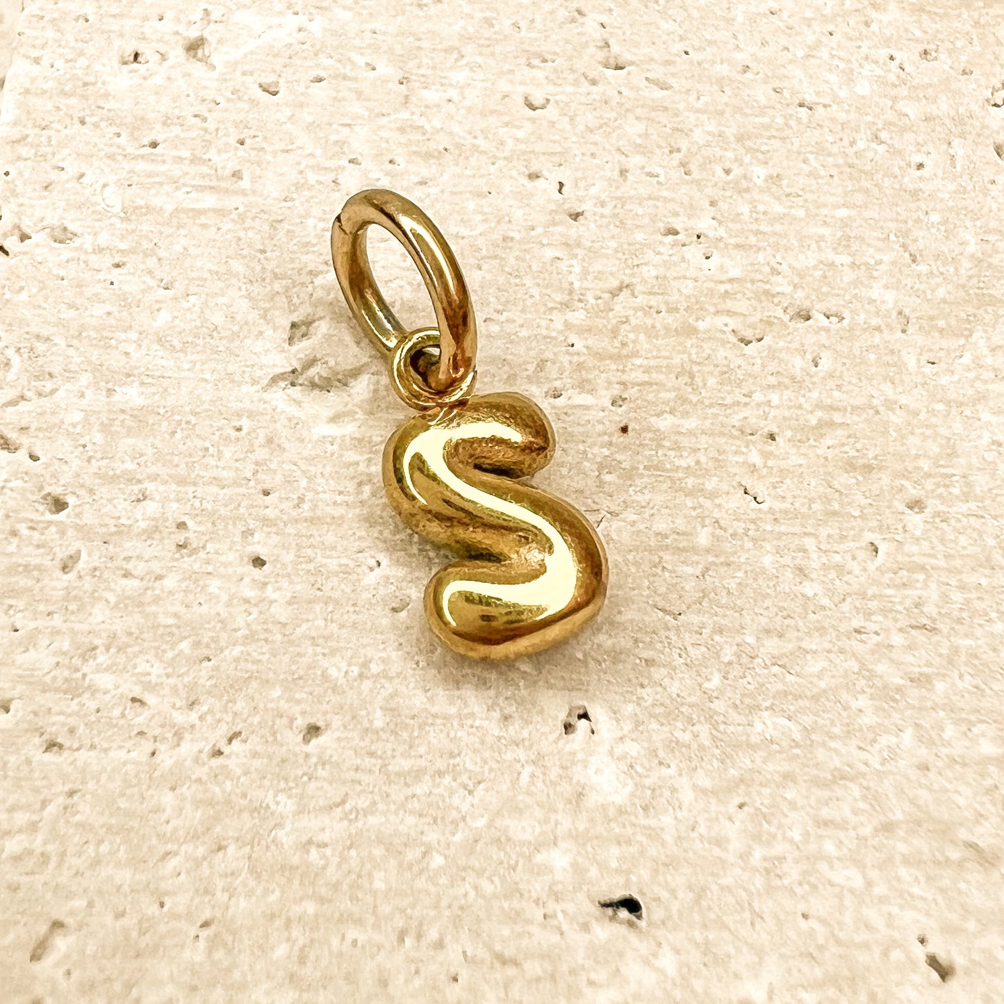 ABC Puff Pendant (Gold)