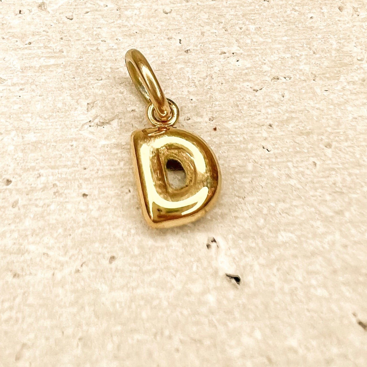 ABC Puff Pendant (Gold)