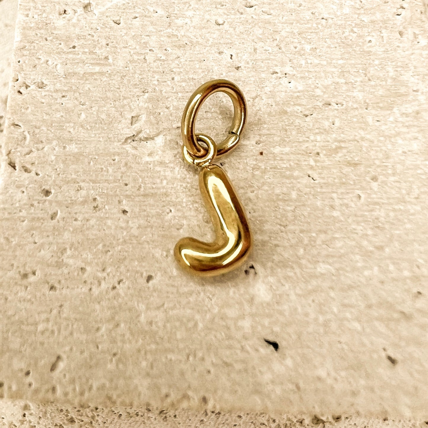 ABC Puff Pendant (Gold)