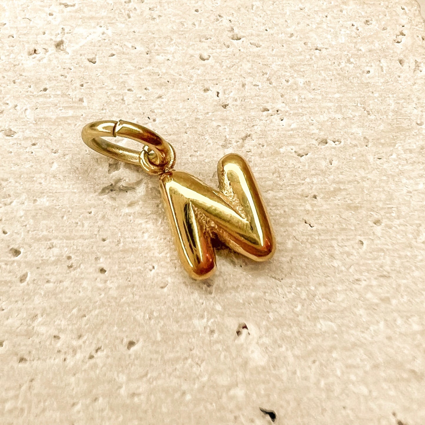 ABC Puff Pendant (Gold)