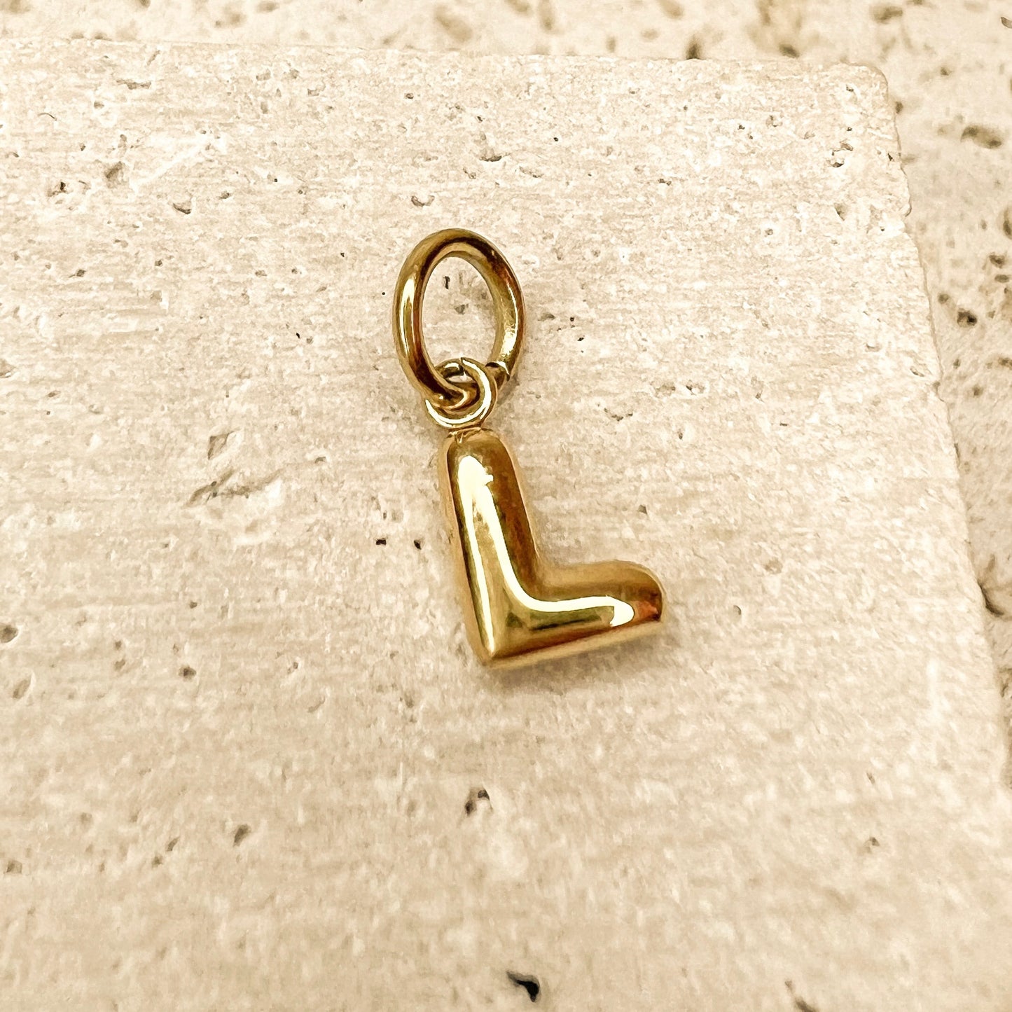 ABC Puff Pendant (Gold)