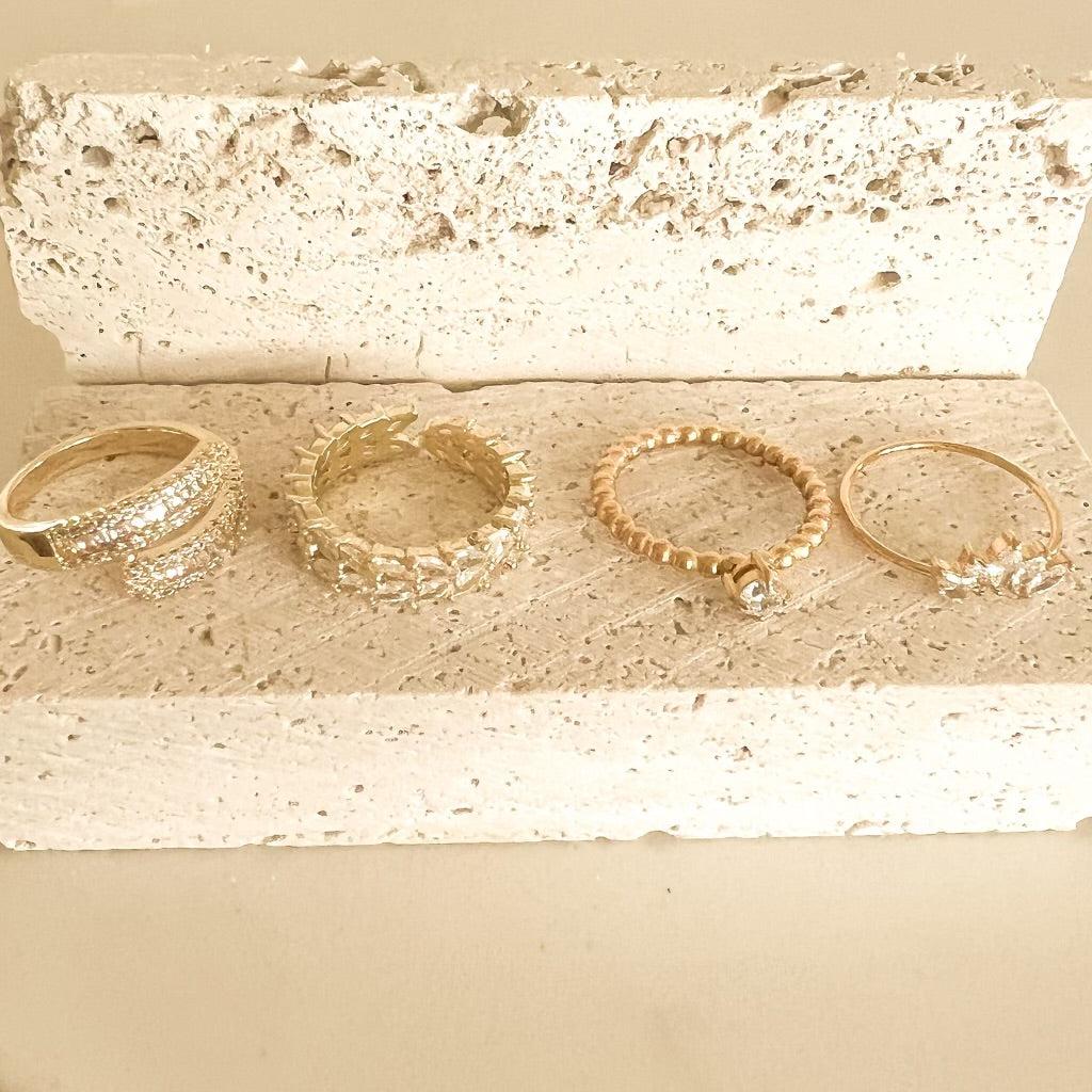 Beaded Solitaire Ring