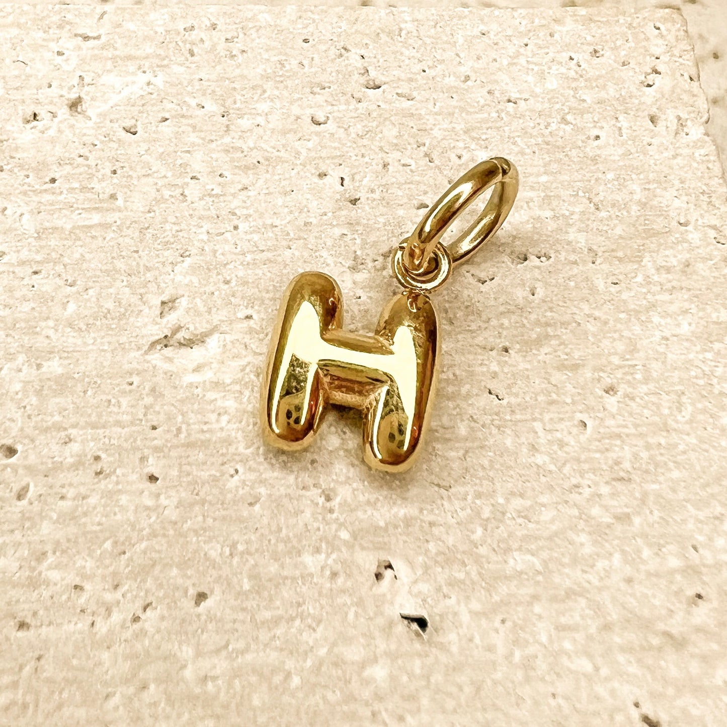 ABC Puff Pendant (Gold)