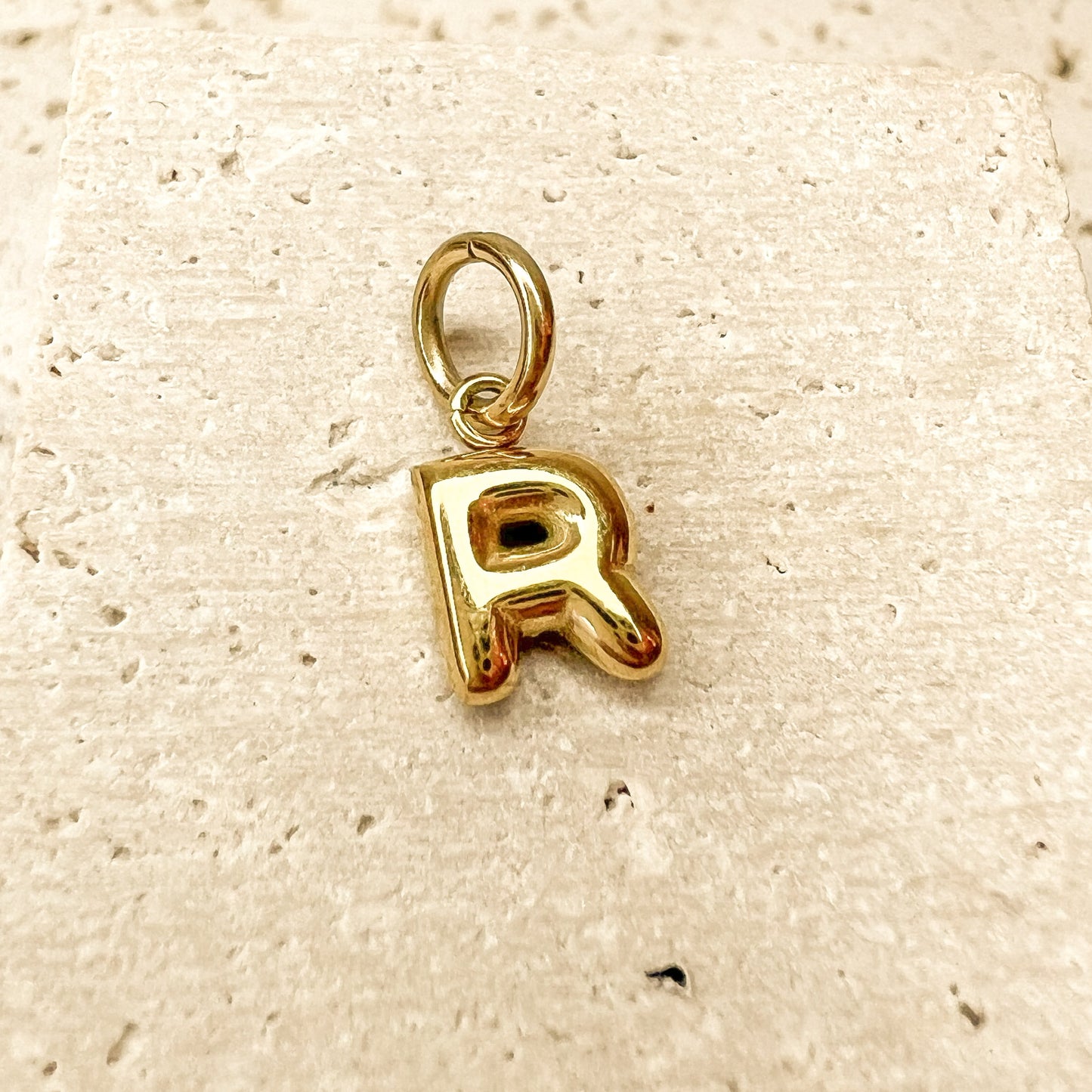 ABC Puff Pendant (Gold)
