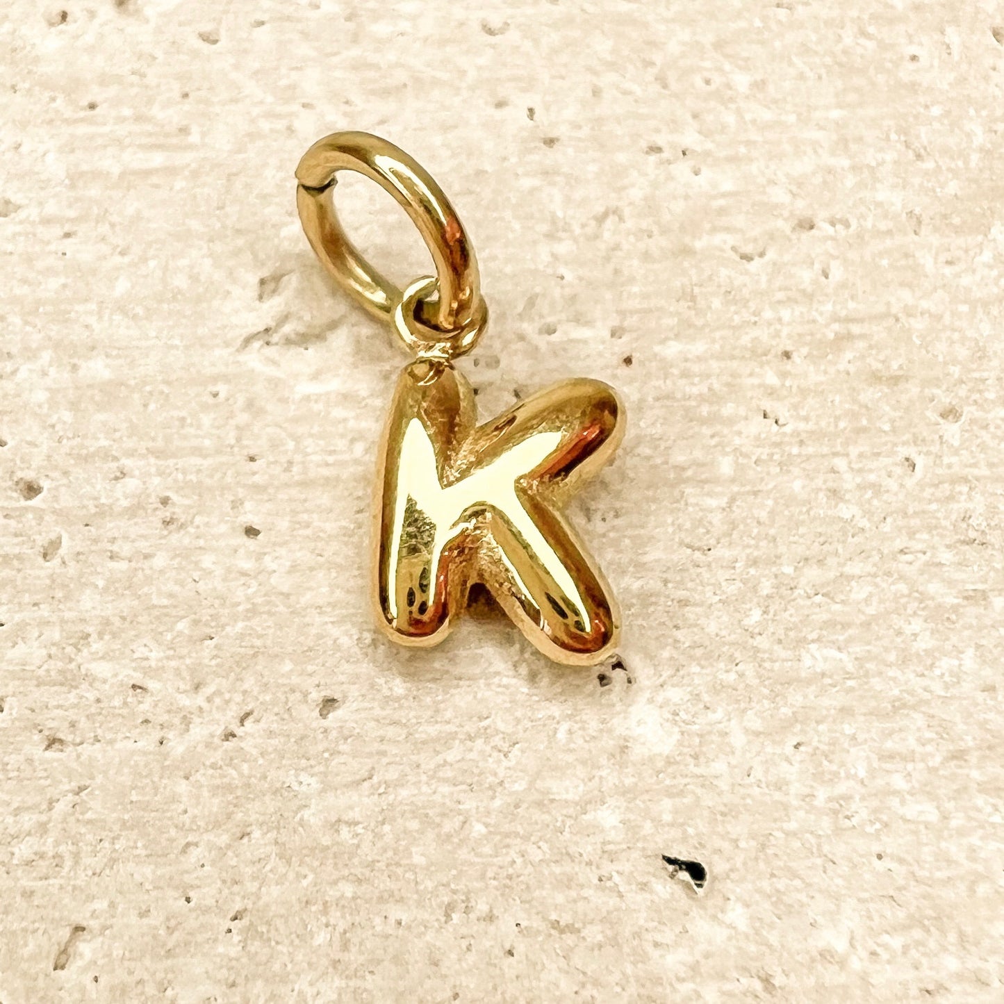 ABC Puff Pendant (Gold)