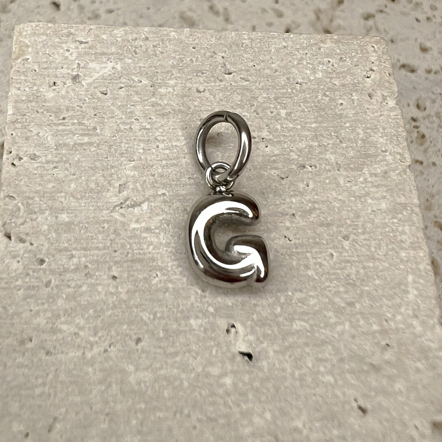 ABC Puff Pendant (Silver)