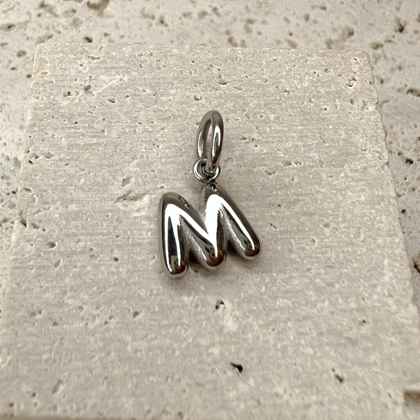 ABC Puff Pendant (Silver)