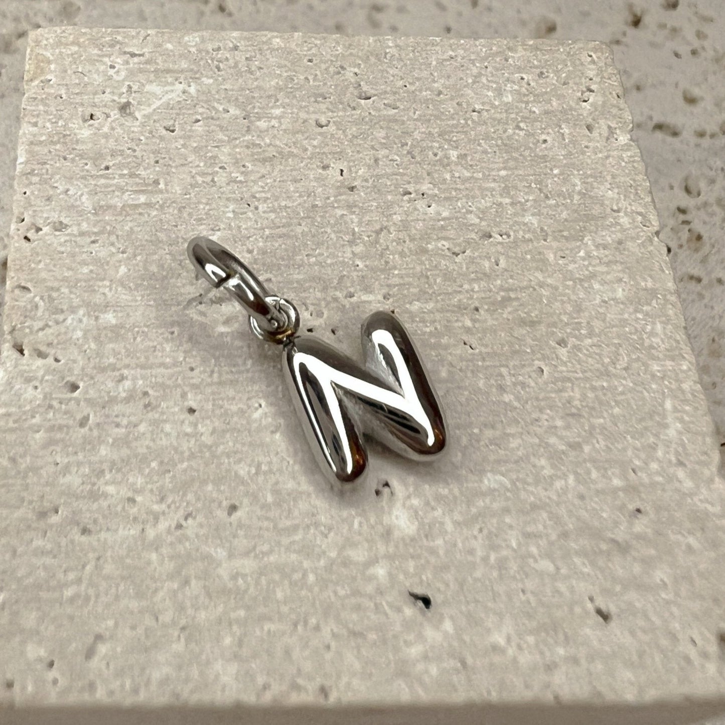 ABC Puff Pendant (Silver)