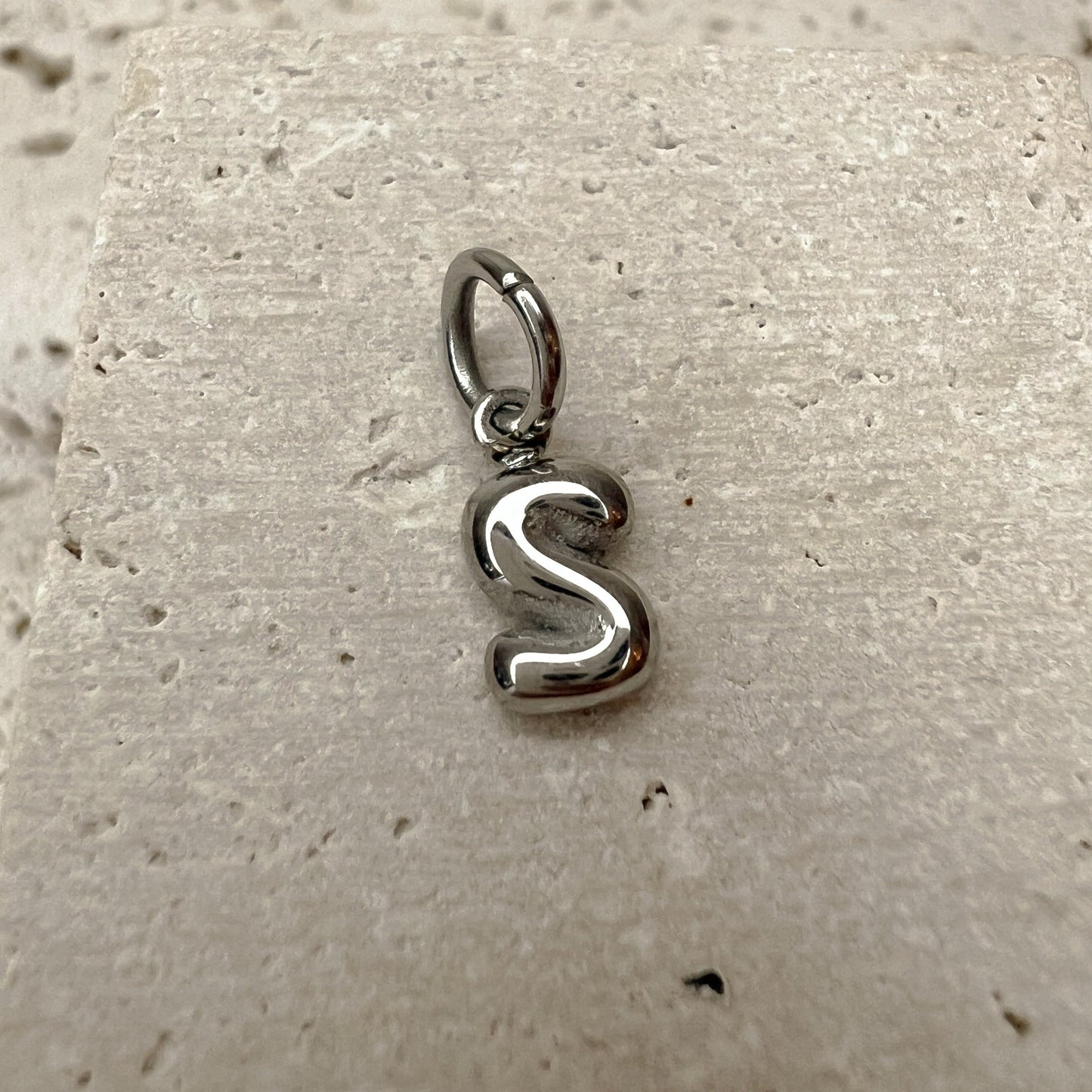 ABC Puff Pendant (Silver)