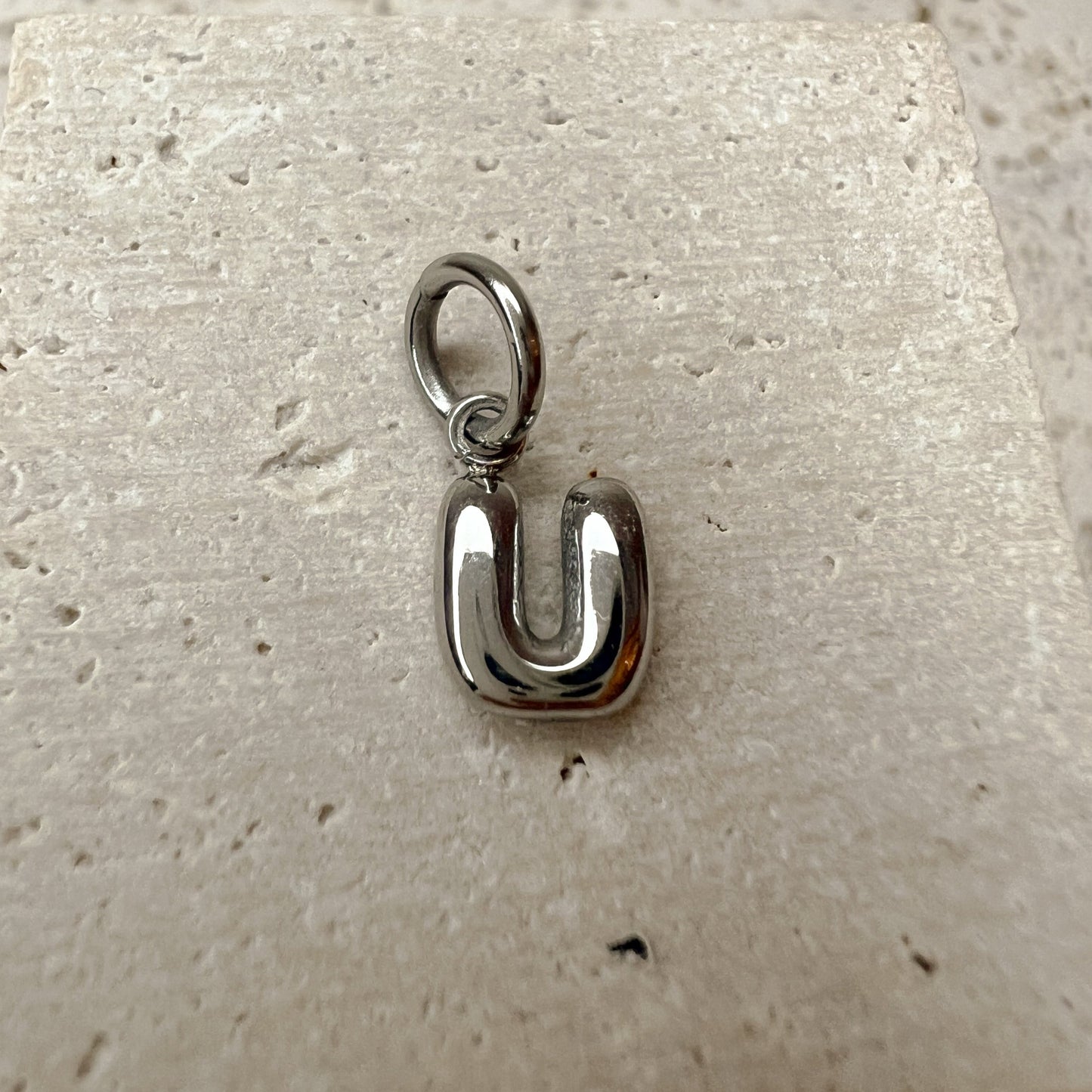 ABC Puff Pendant (Silver)