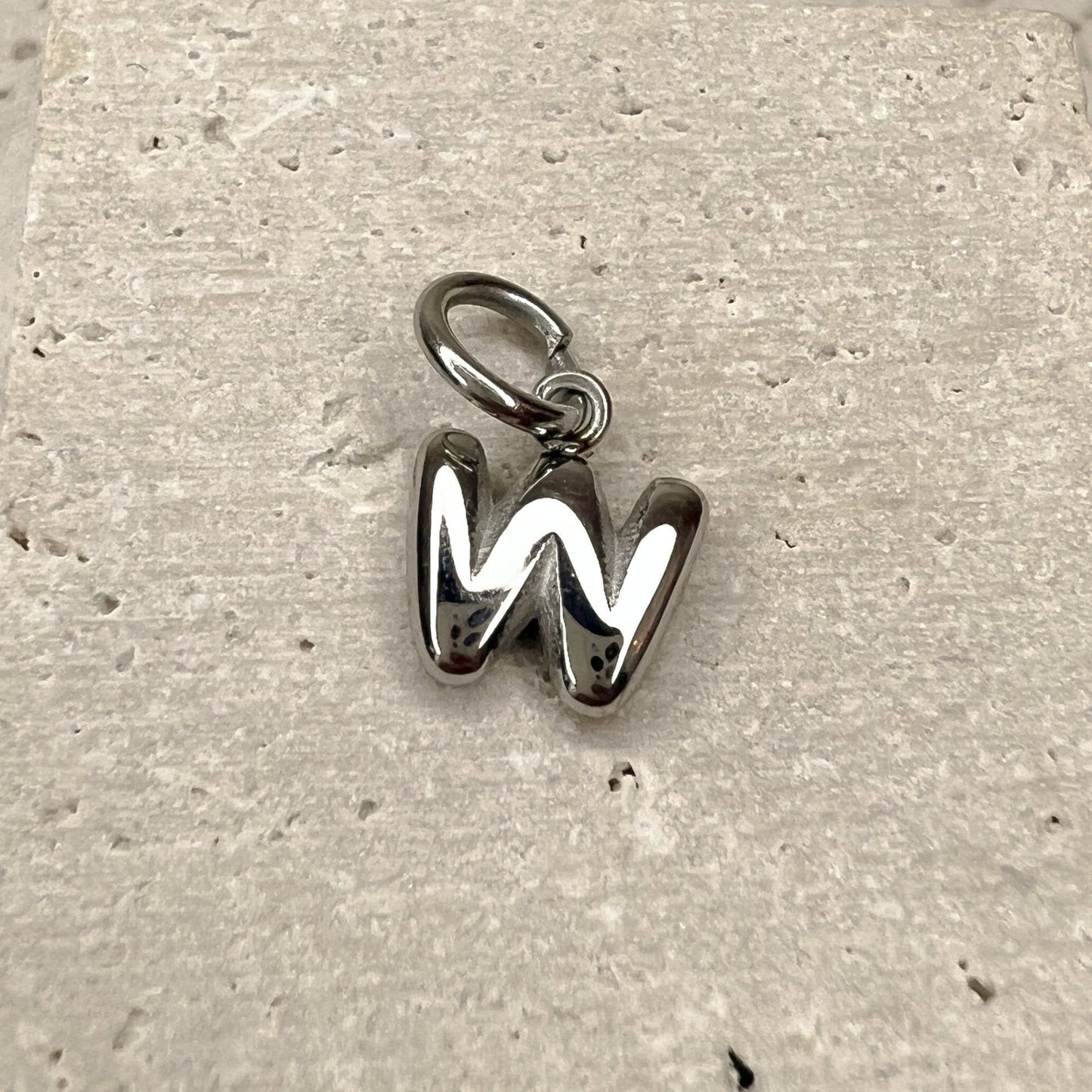 ABC Puff Pendant (Silver)