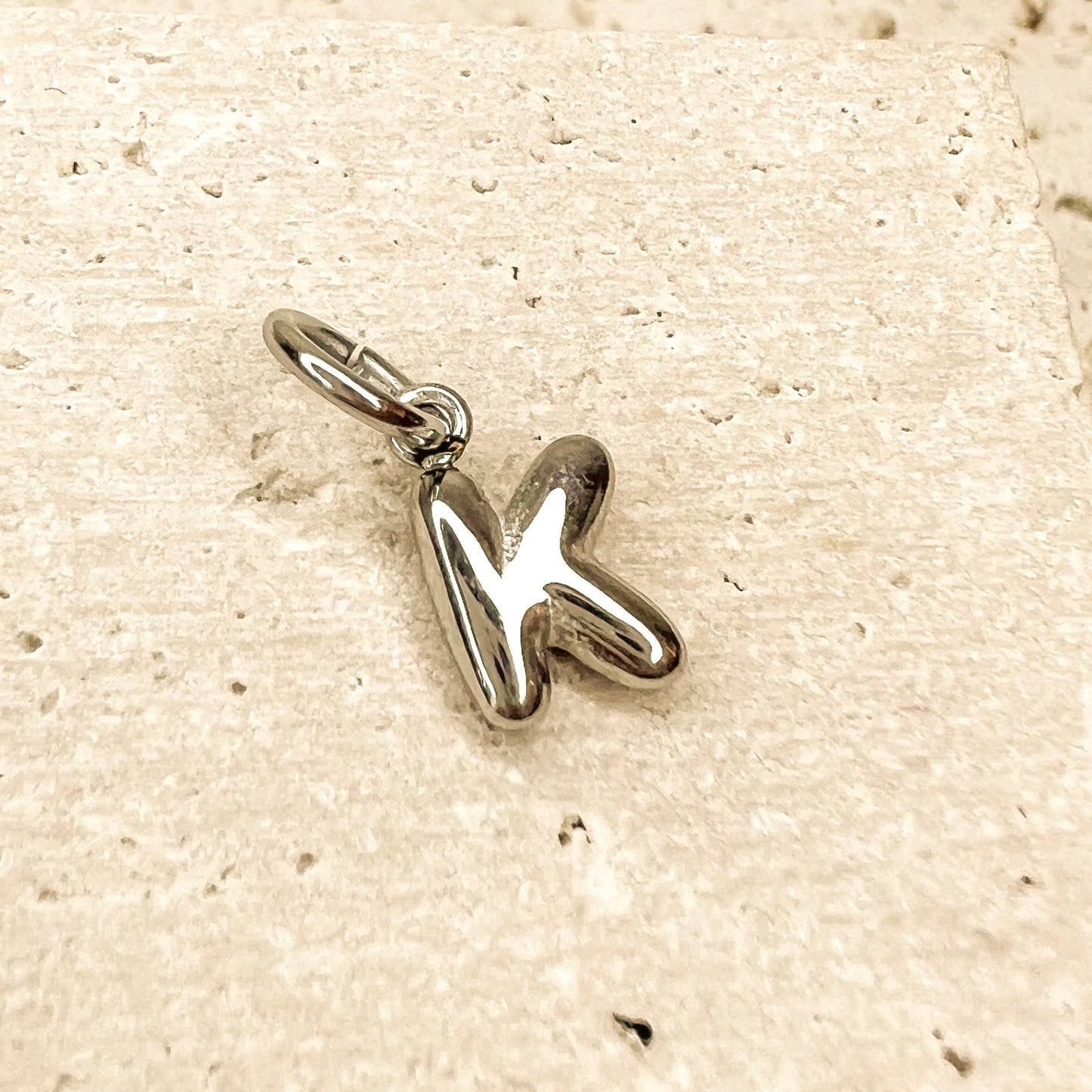 ABC Puff Pendant (Silver)