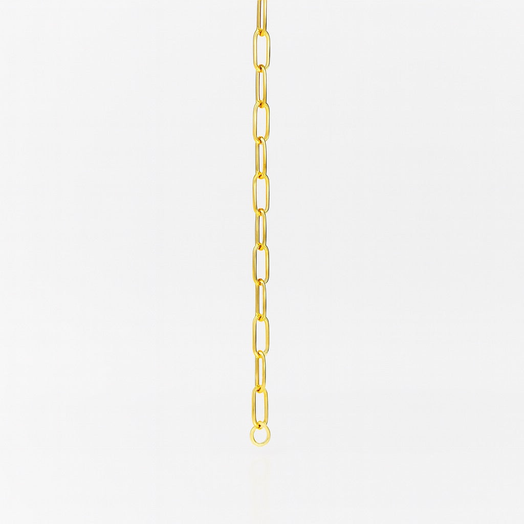Paperclip Chain Bracelet (large)                    Gold vermeil