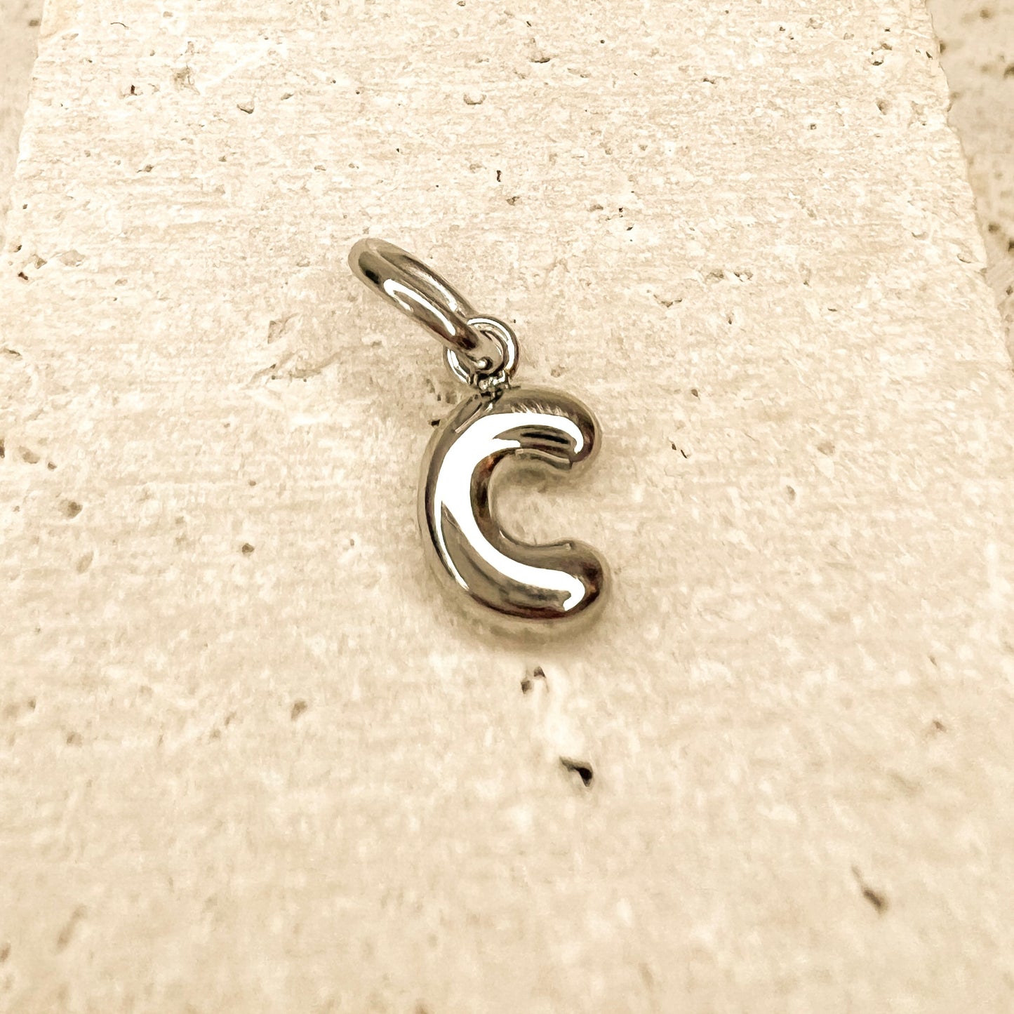 ABC Puff Pendant (Silver)