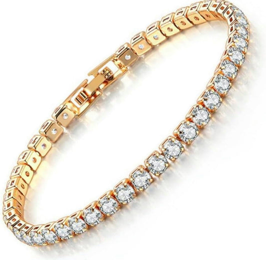 Tennis Bracelet - 18k Gold Vermeil