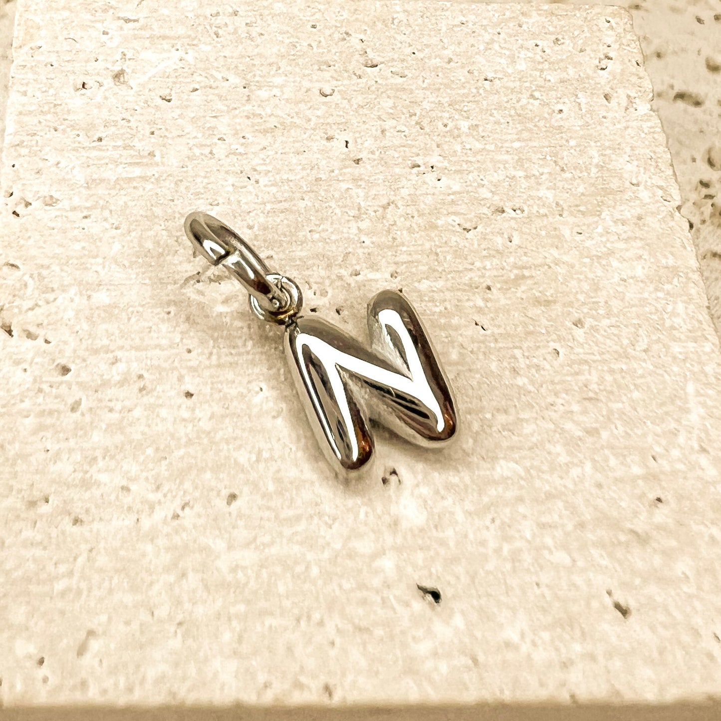 ABC Puff Pendant (Silver)