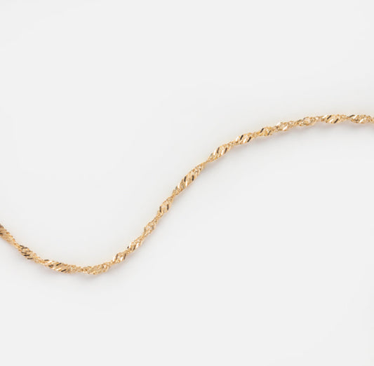 Twist Chain Bracelet —              18K Gold Vermeil