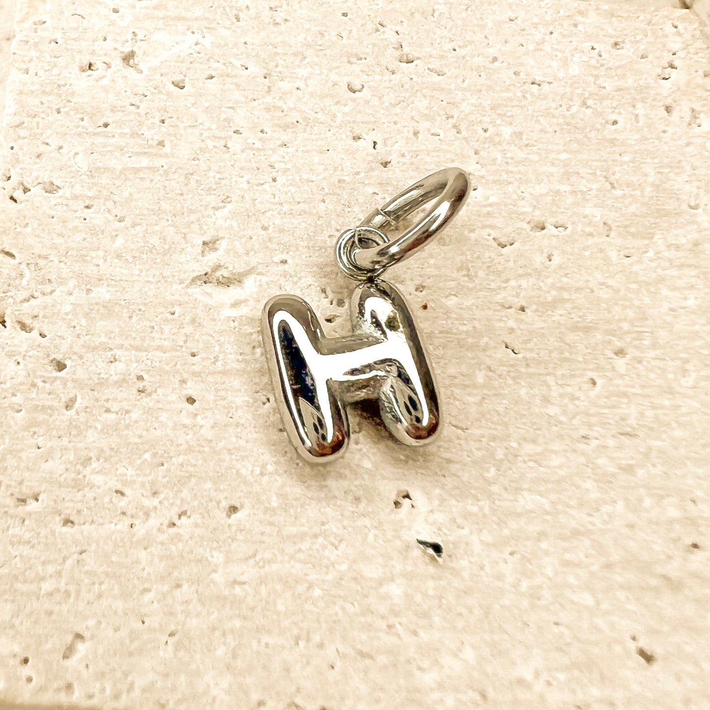 ABC Puff Pendant (Silver)