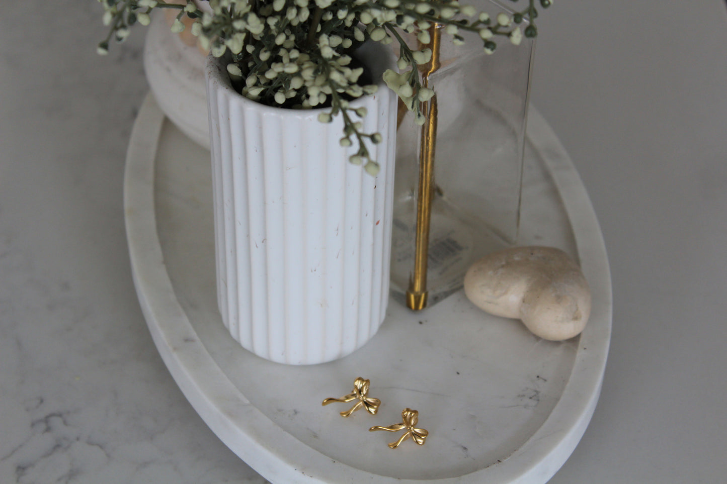 Golden Bow Studs