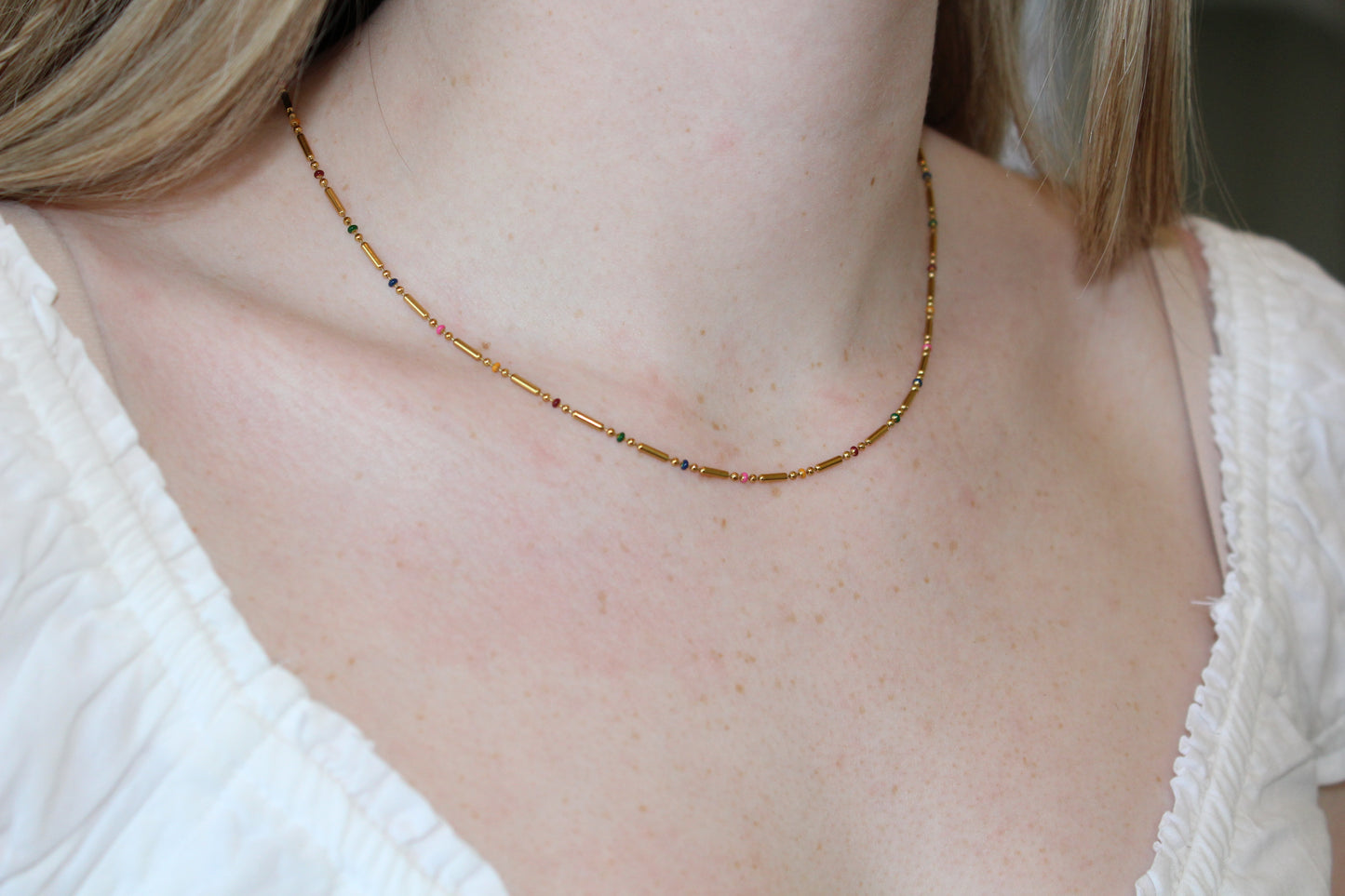 Golden Mosaic Necklace