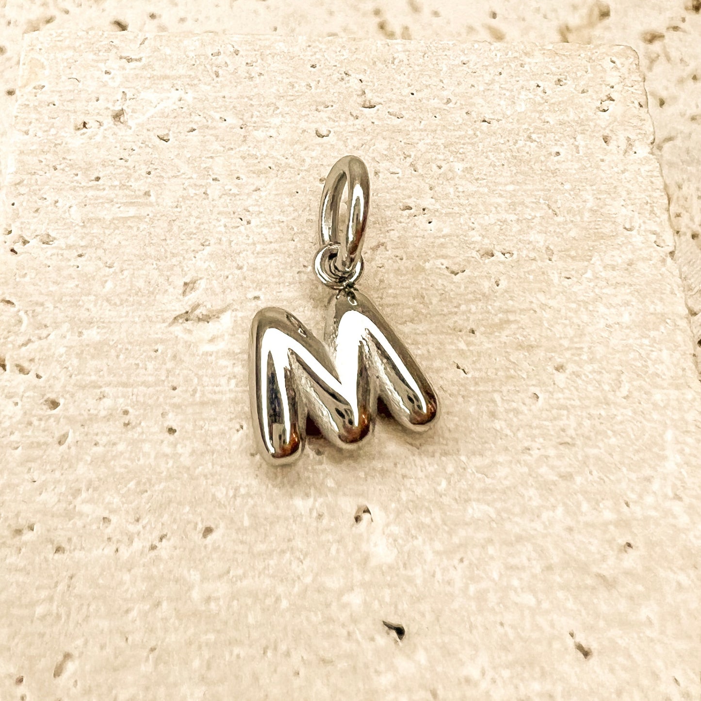 ABC Puff Pendant (Silver)