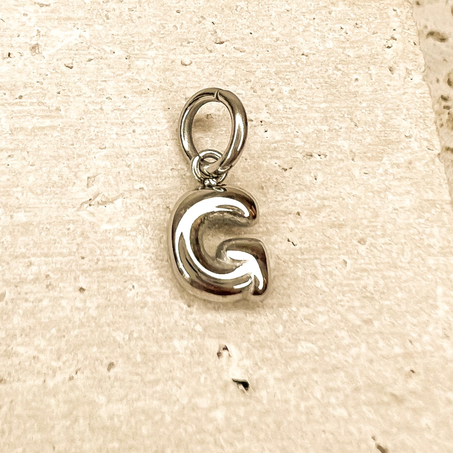 ABC Puff Pendant (Silver)