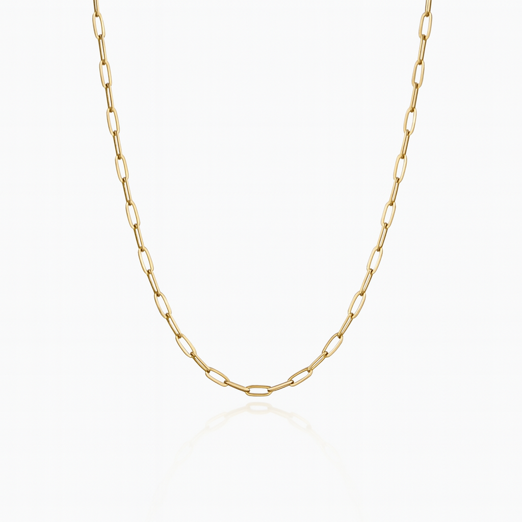 Paperclip Chain Bracelet (large)                    Gold vermeil