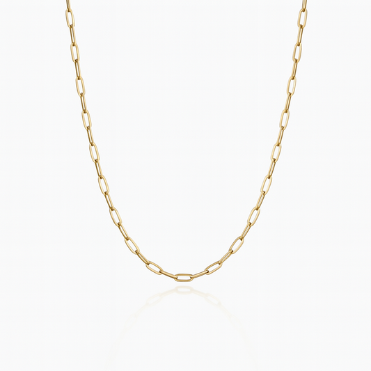 Paperclip Chain Bracelet (large)                    Gold vermeil