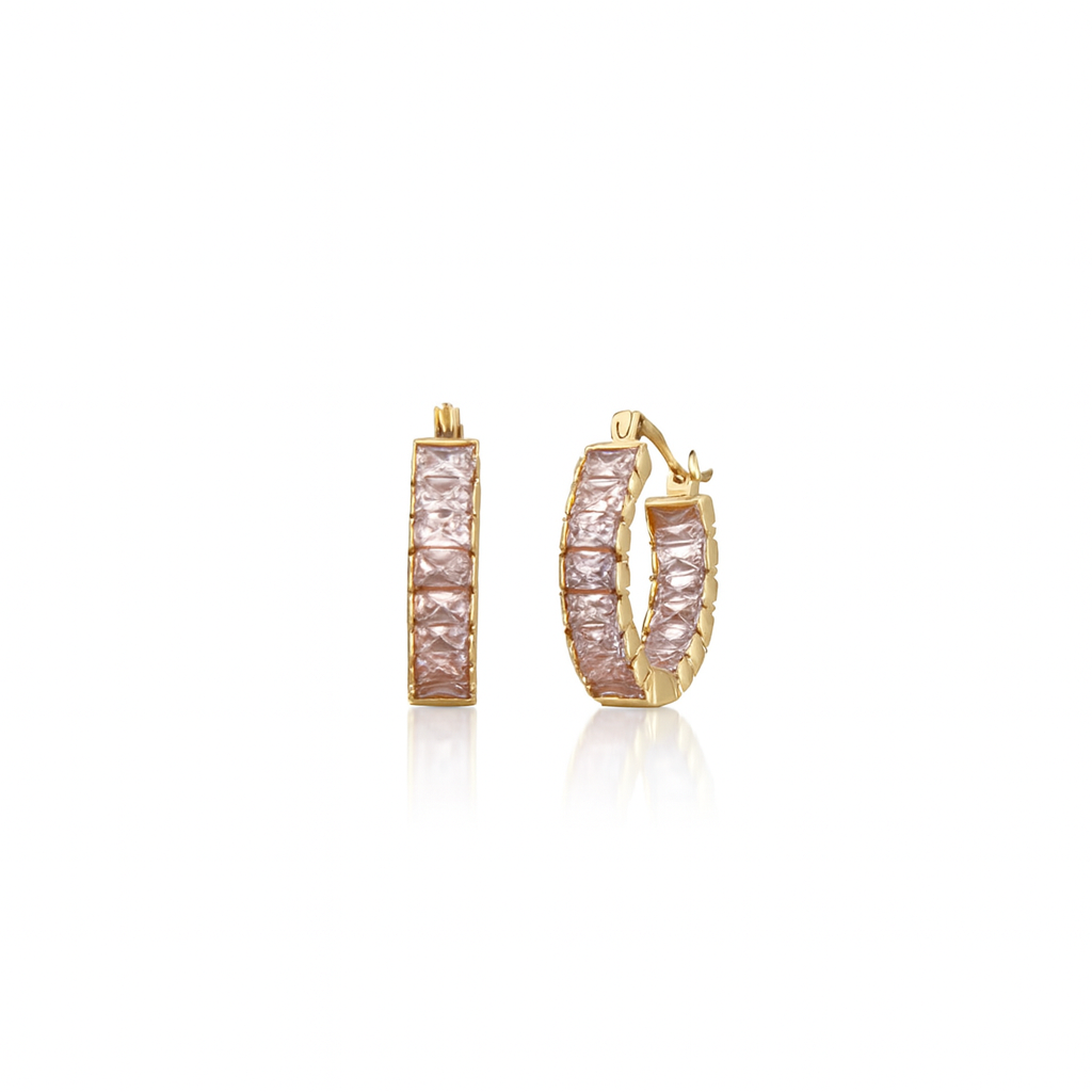 Blush Radiance Hoop Earrings