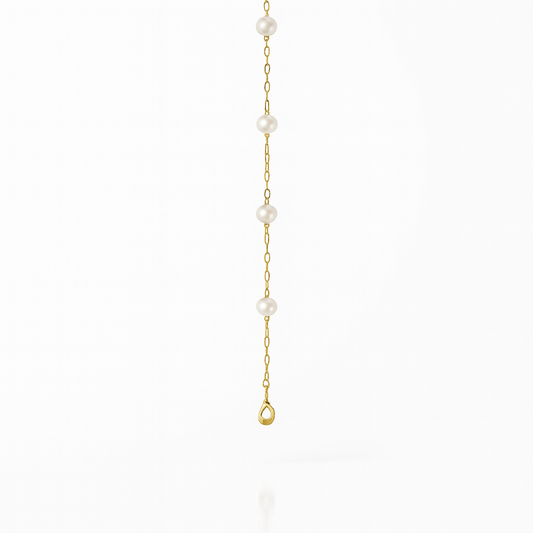 Dainty Pearl Gold Bracelet - 18k Gold Vermeil