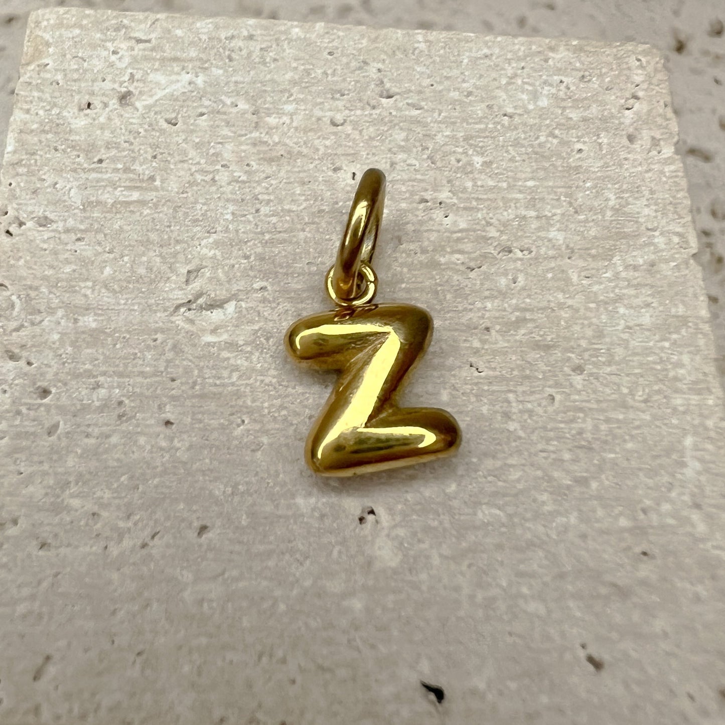 ABC Puff Pendant (Gold)