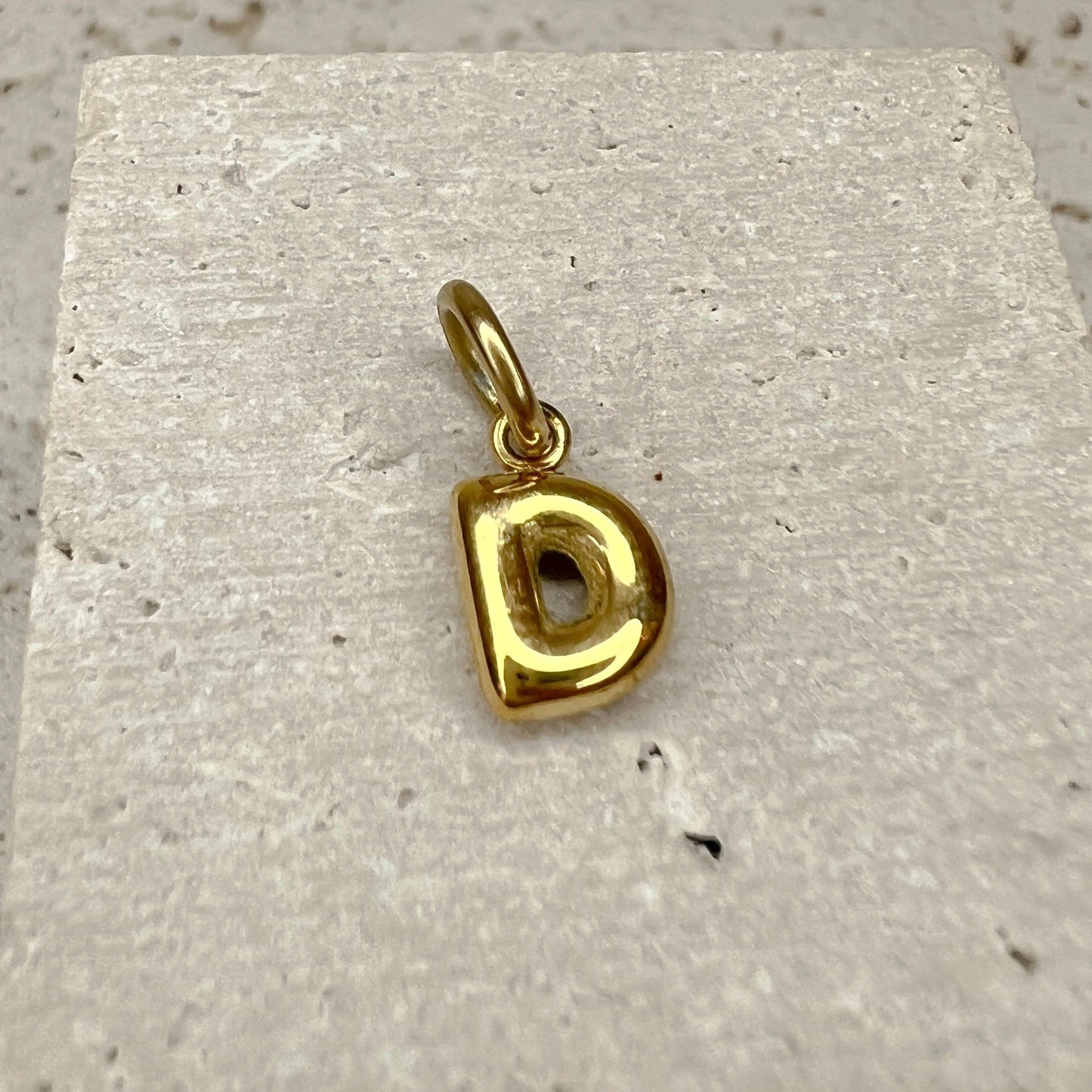 ABC Puff Pendant (Gold)