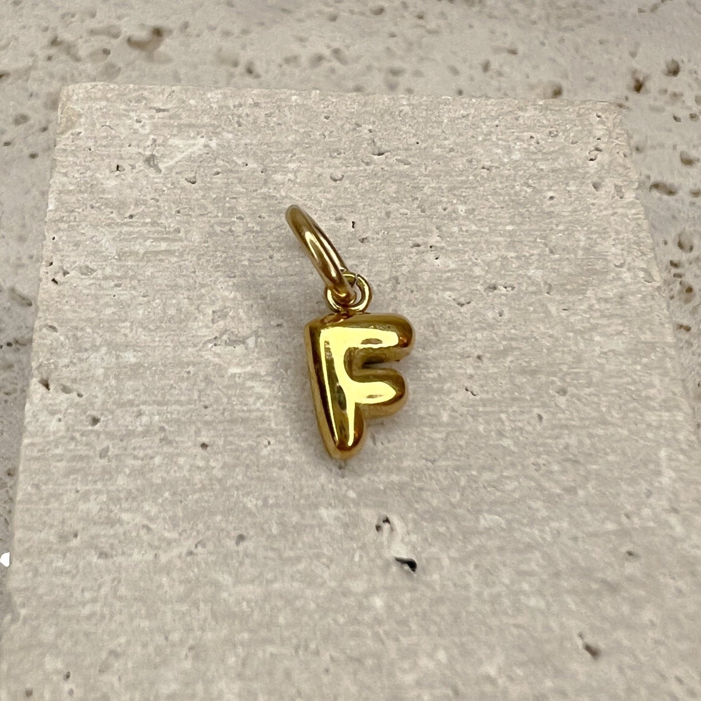 ABC Puff Pendant (Gold)