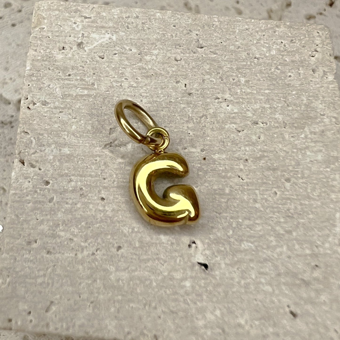 ABC Puff Pendant (Gold)