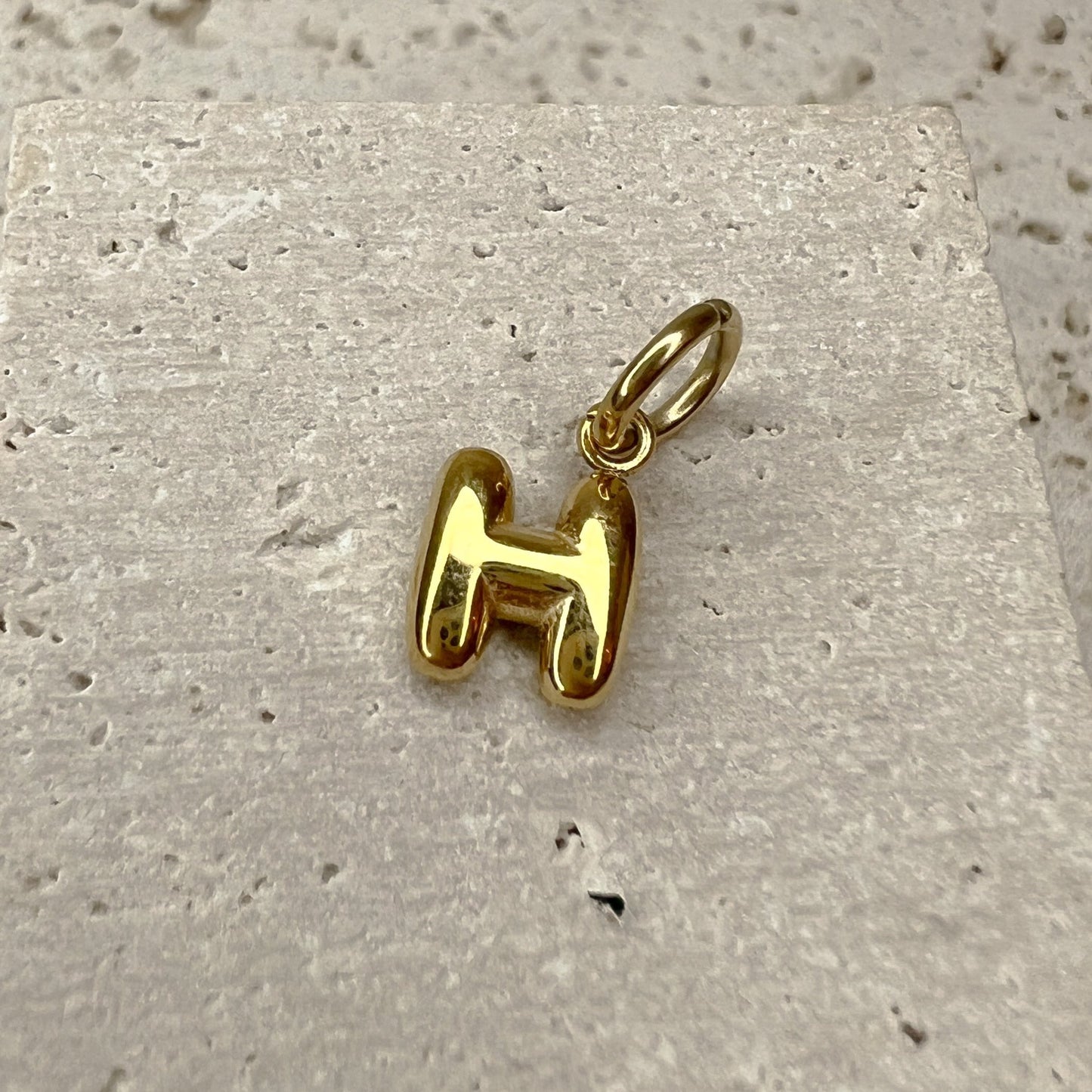 ABC Puff Pendant (Gold)