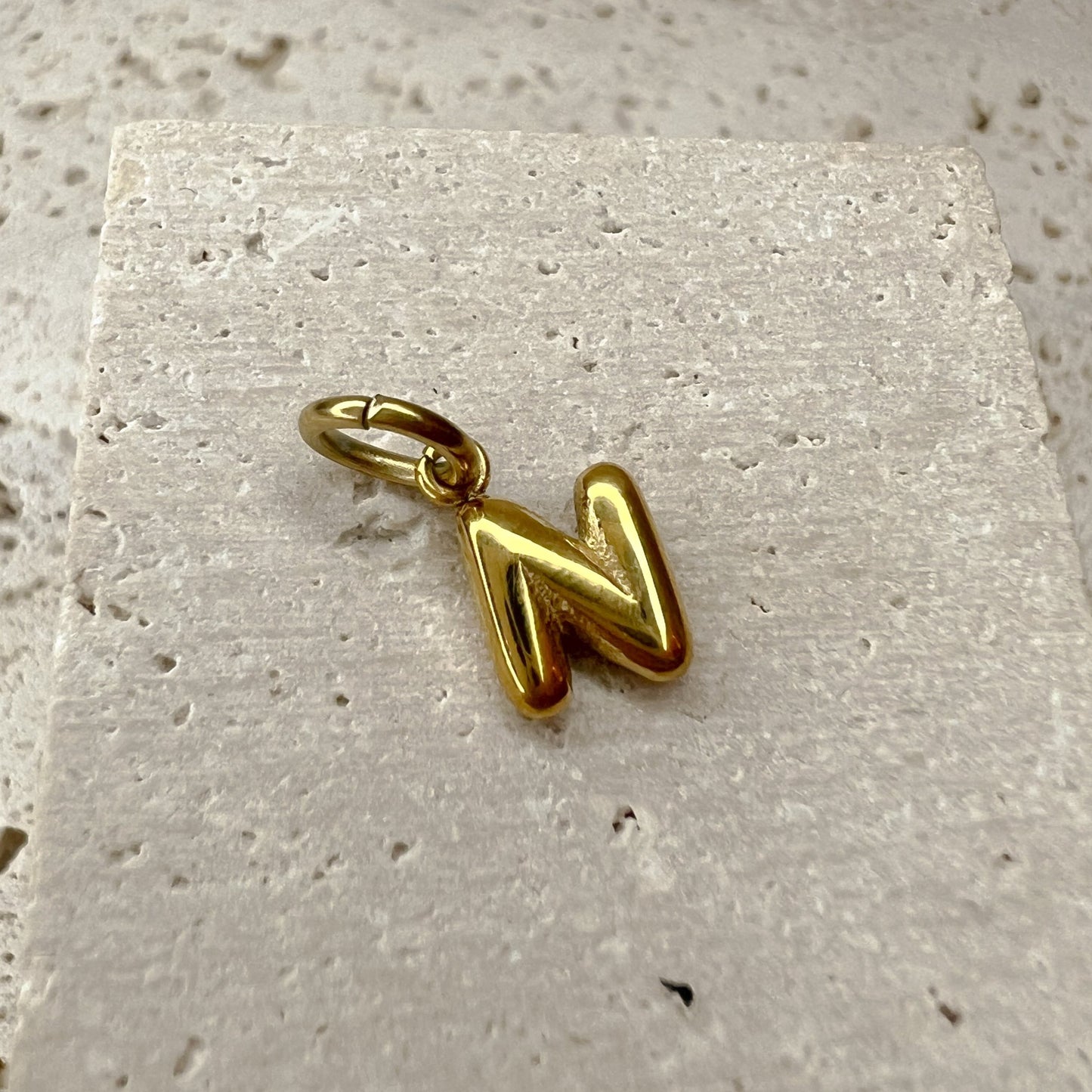 ABC Puff Pendant (Gold)