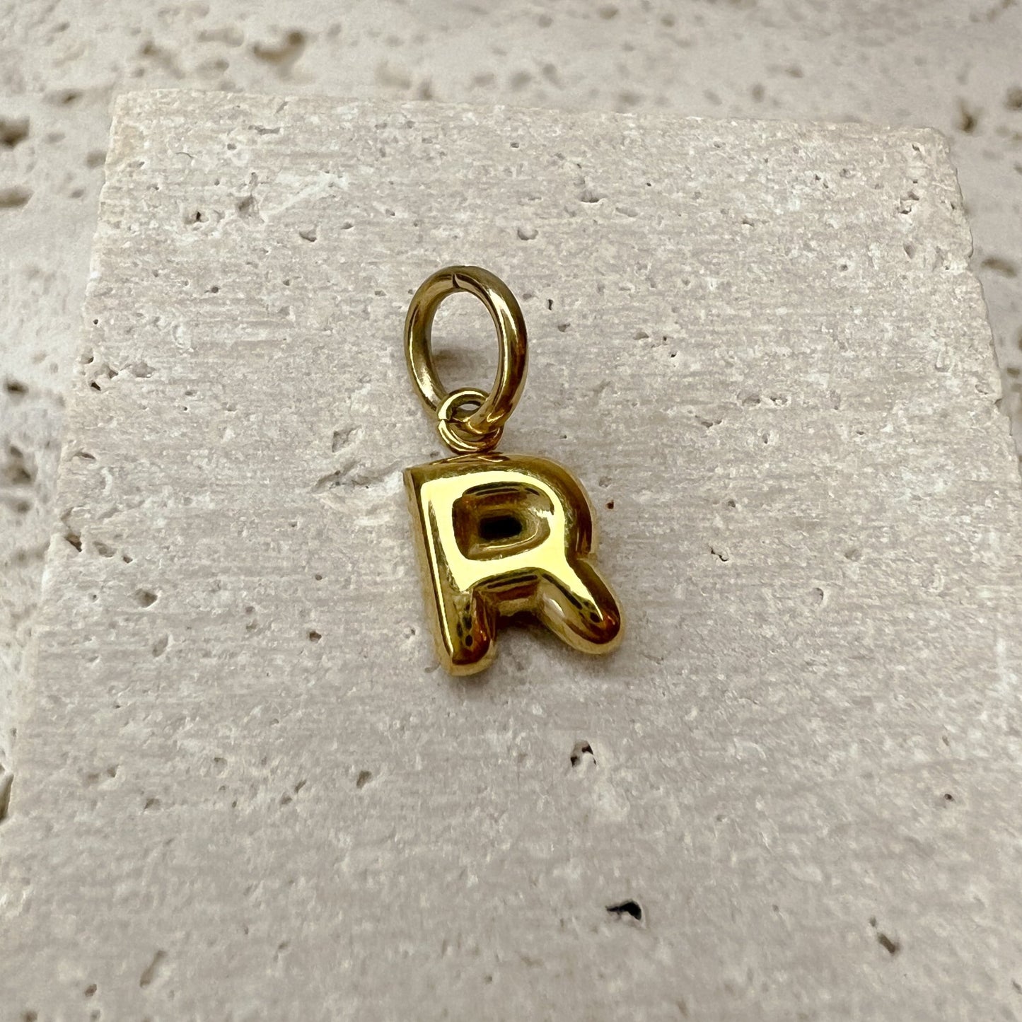 ABC Puff Pendant (Gold)