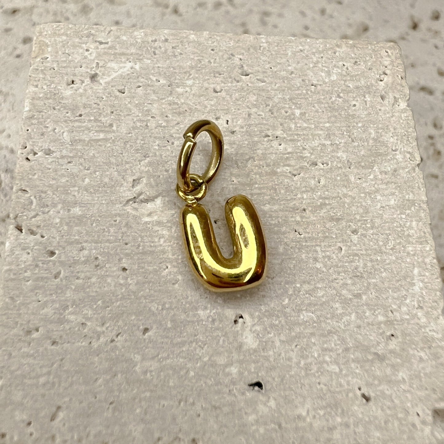 ABC Puff Pendant (Gold)